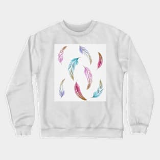 Colorful Watercolor feathers Crewneck Sweatshirt